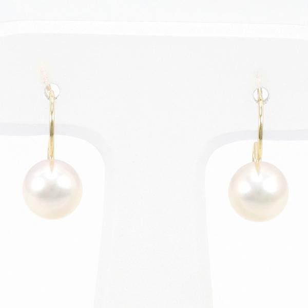 Other Other K18 Yellow Gold Pearl Earrings Metal Earrings in Great Condition Size ONE SIZE - 1 Thumbnail