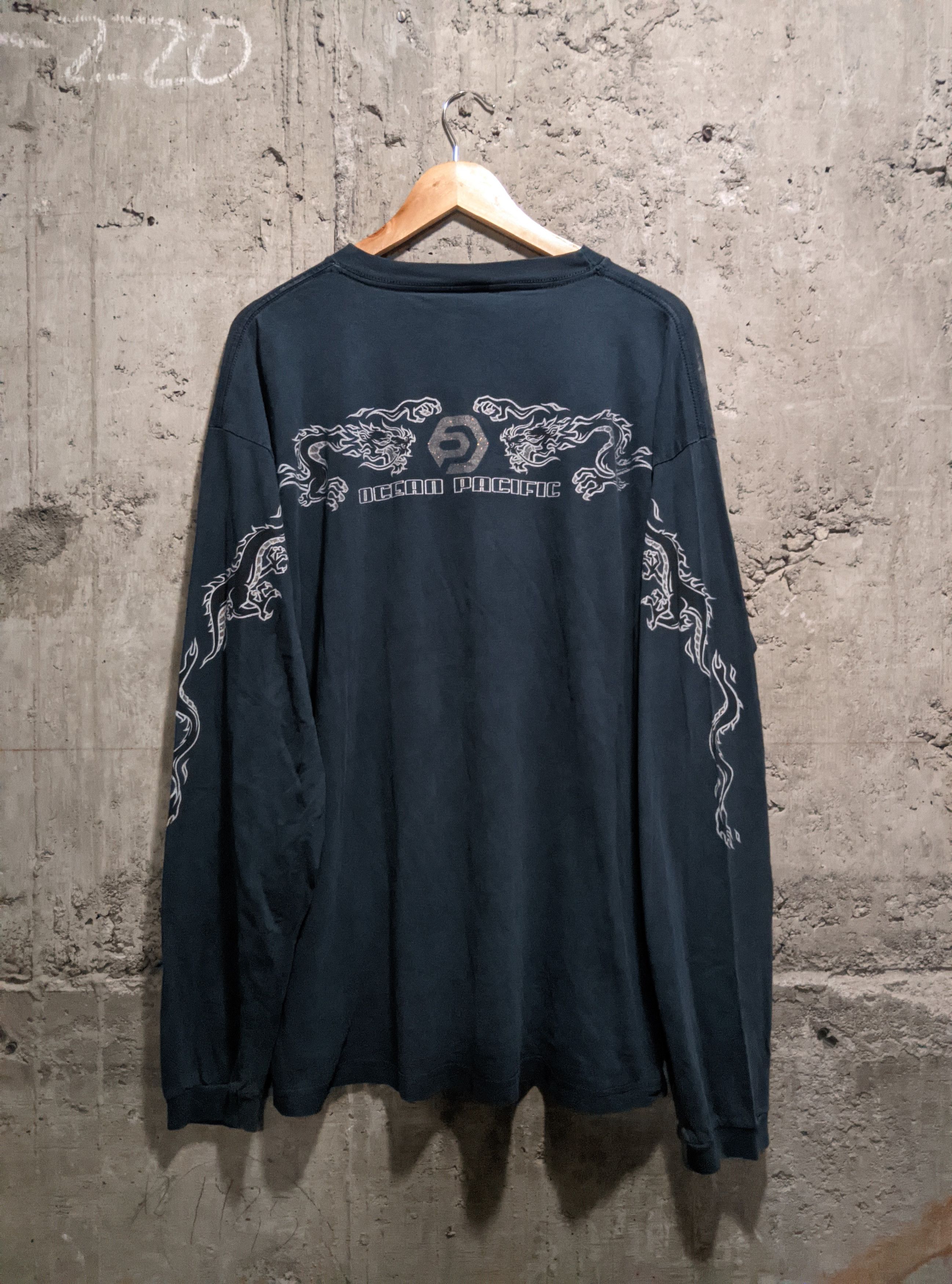 Vintage Vintage 90s océan pacífic dragón y2k flames t shirt Size US XL / EU 56 / 4 - 1 Thumbnail