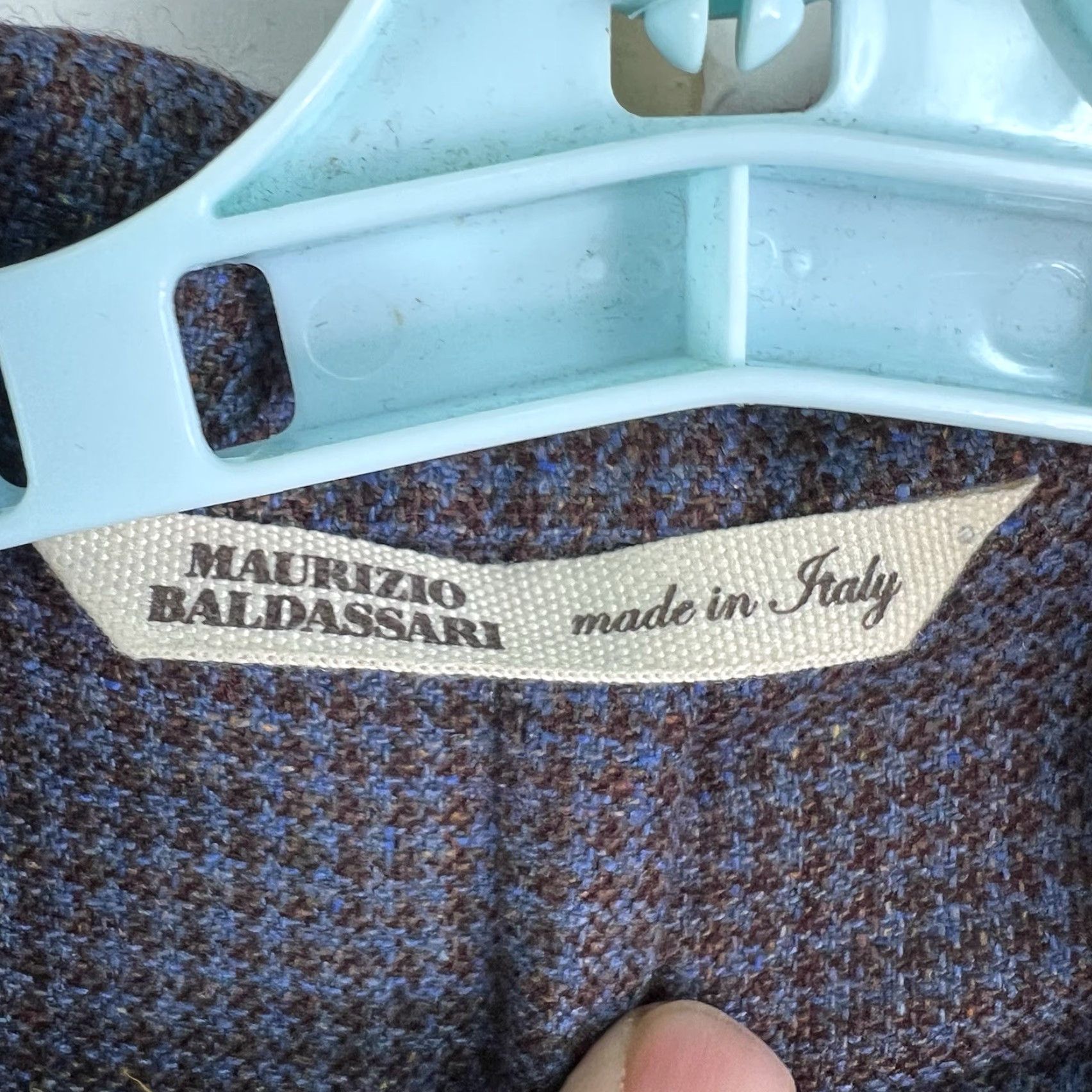 Vintage VINTAGE Maurizo Baldassari Houndstooth Blazer Single-Breasted Wool Tweed JACKET 46L US (56L) Italy Men Blazer Size 46R - 6 Thumbnail