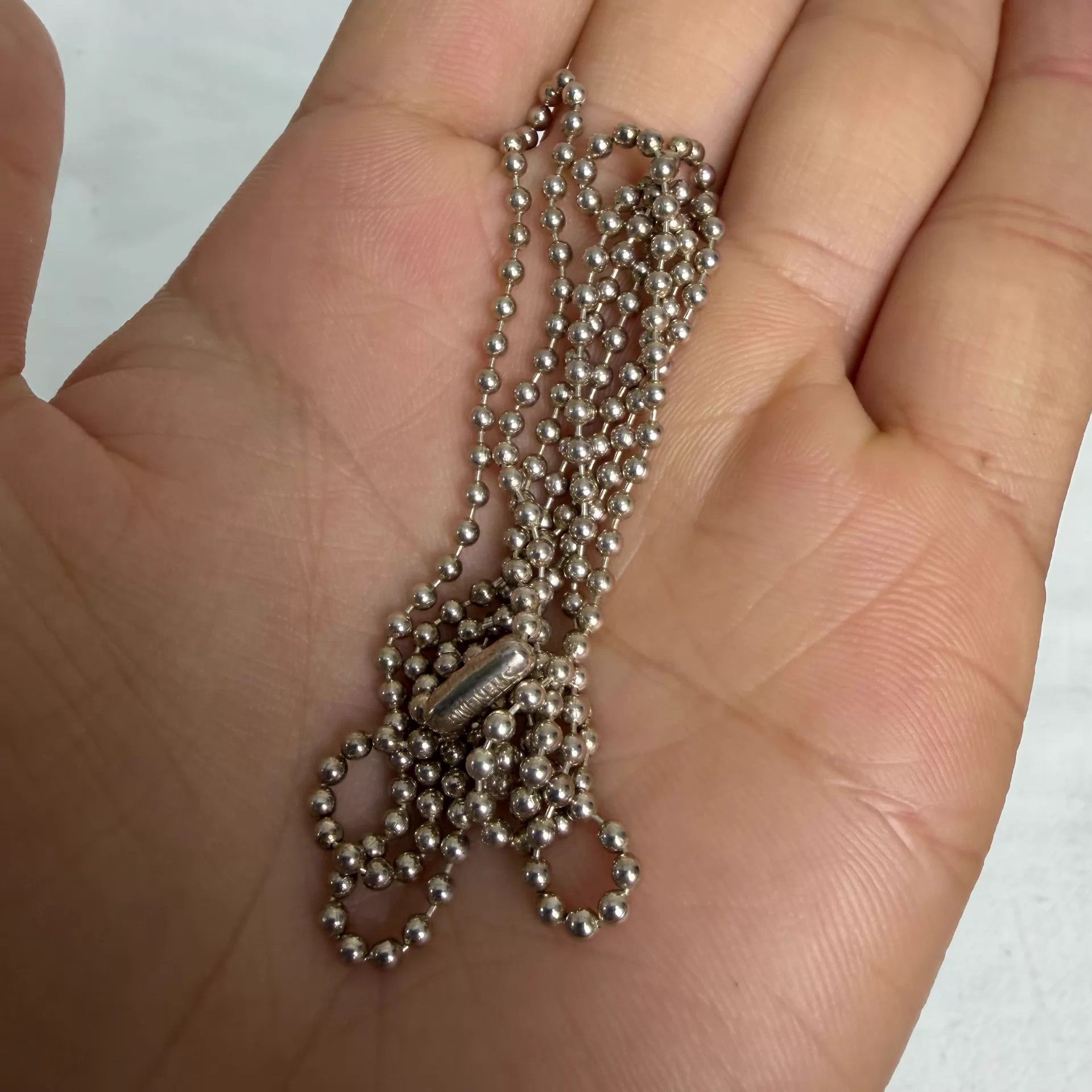 Chrome Hearts Chrome Hearts 925 Silver Bead Chain Necklace 75cm New Size ONE SIZE - 3 Thumbnail