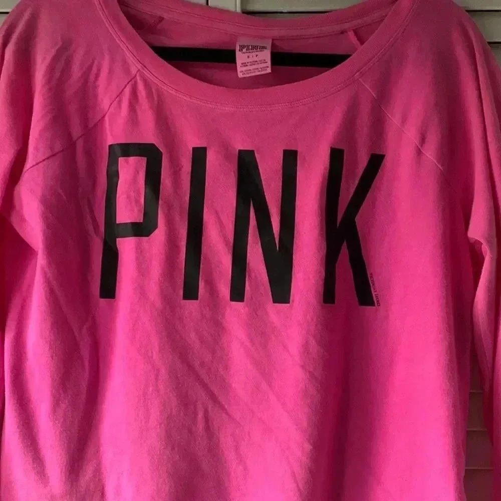 Designer Victoria's Secret PINK Cropped Sweatshirt Size S / US 4 / IT 40 - 4 Thumbnail