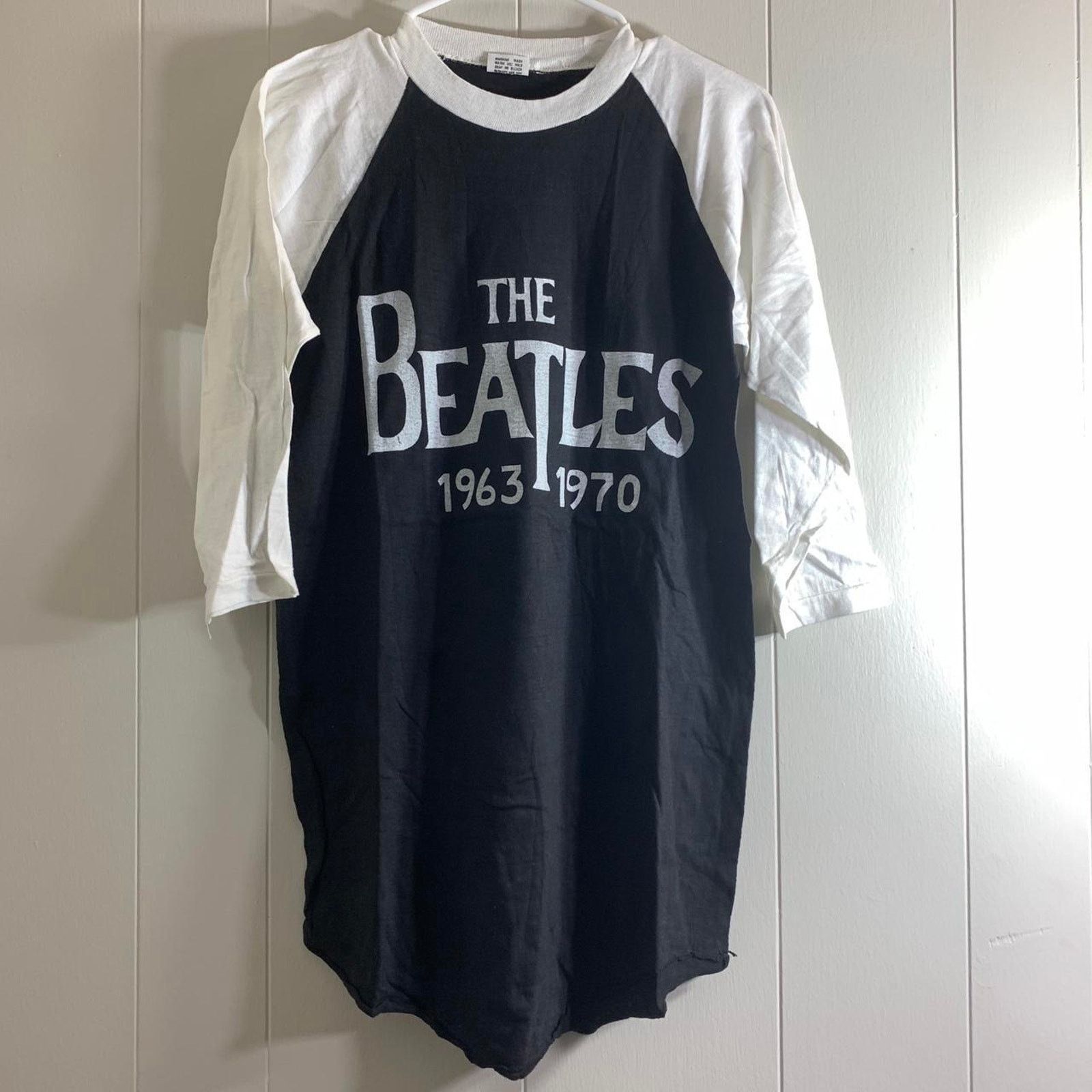 Vintage 1980 BEATLES JOHN LENNON Memorial baseball jersey tee shirt Size US XL / EU 56 / 4 - 2 Thumbnail
