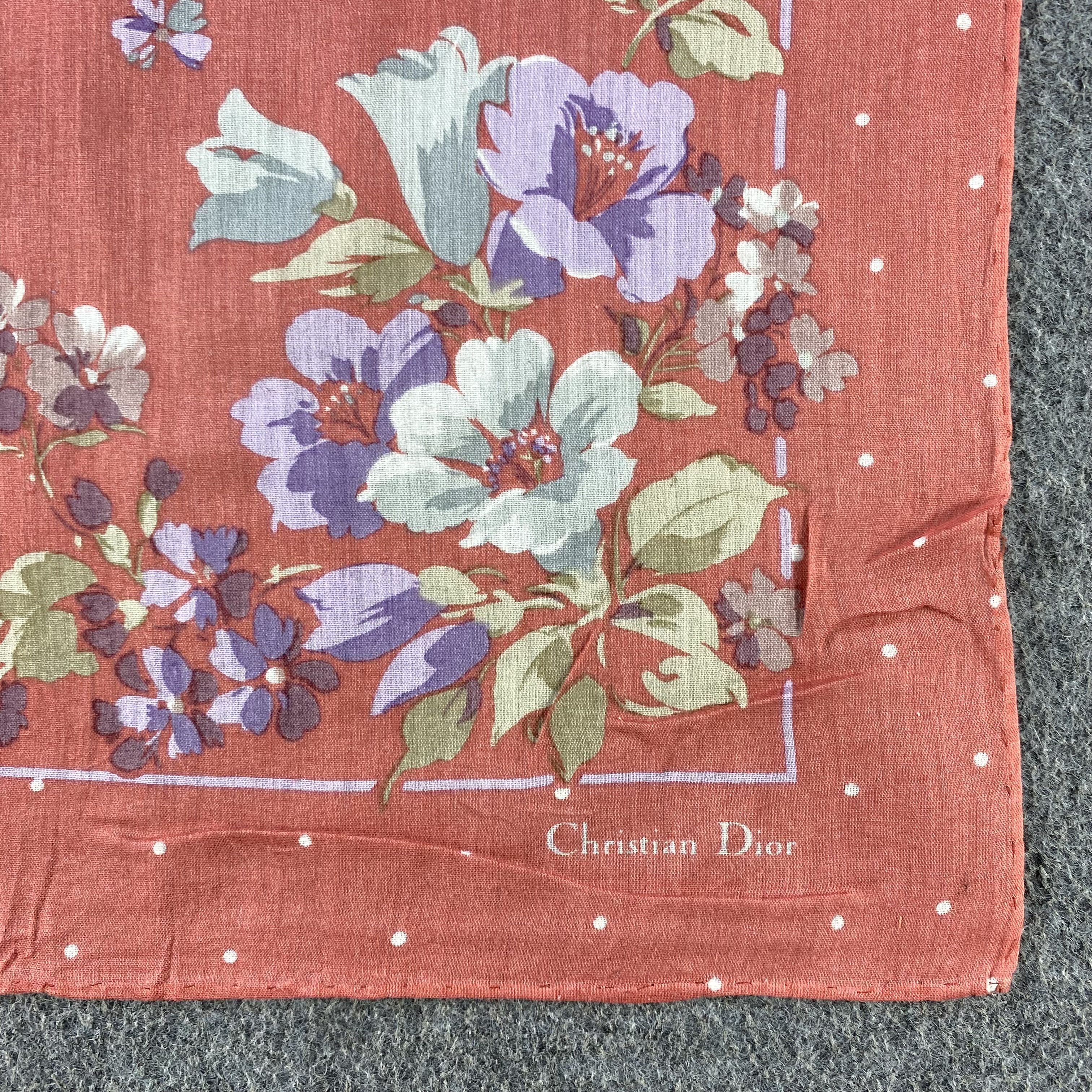 Vintage Christian Dior Handkerchief/Neckerchief/Bandana HC783 Size ONE SIZE - 3 Thumbnail