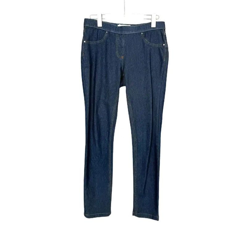 Max Mara MaxMara Dark Blue Leather Women's Jeans 0089 Size 27" / US 4 / IT 40 - 1 Thumbnail
