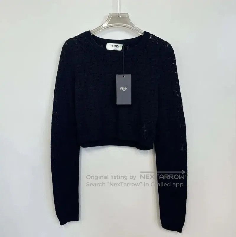 Fendi Fendi Black Women's Cropped Knit Sweater . Size S / US 4 / IT 40 - 1 Thumbnail