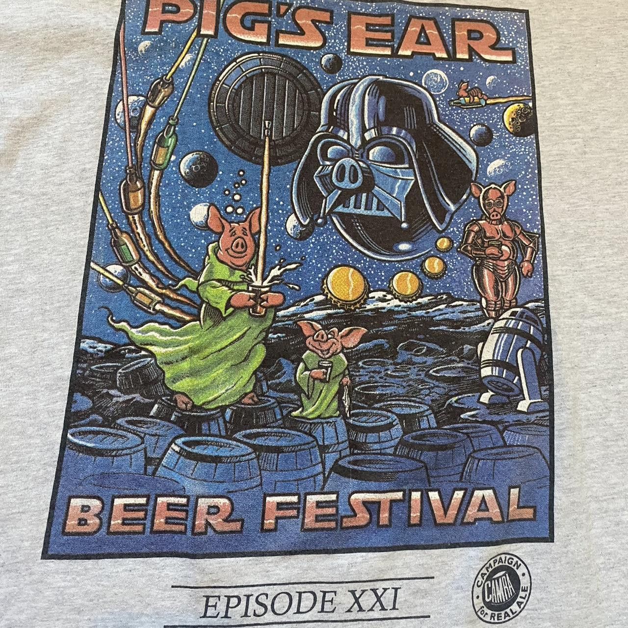 Star Wars Grey vintage 1997 Star Wars Pigs Ear Beer Festival Size US L / EU 52-54 / 3 - 3 Thumbnail