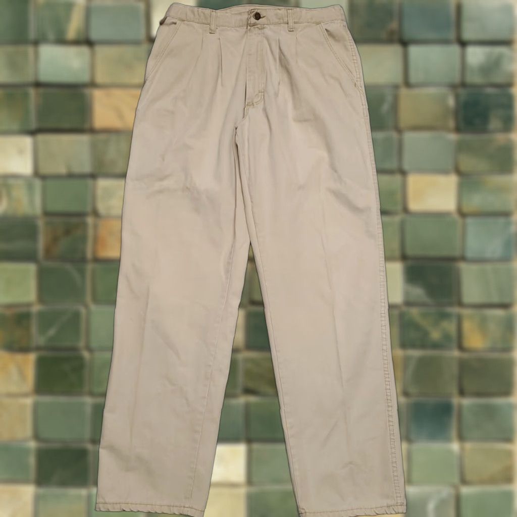 Wrangler VINTAGE Wrangler Pants Mens 36x32 Khakis Pleated Outdoor Comfort Made in USA Y2K Size US 36 / EU 52 - 1 Thumbnail