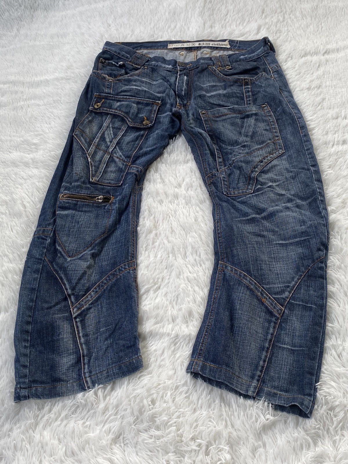 RAW made in ITALY Denim cargo pant rare