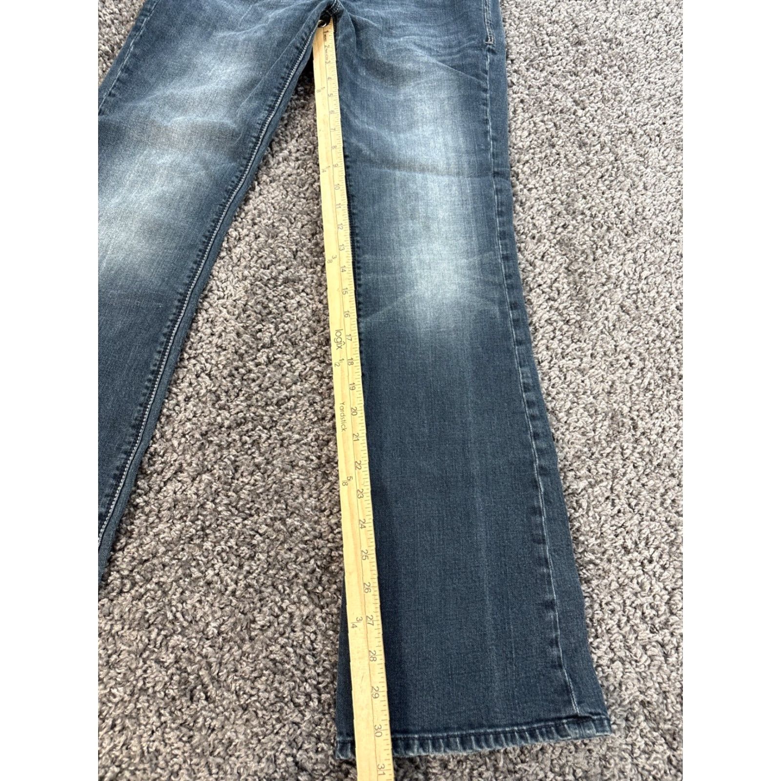 Express Express Stella Jeans Womens Boot Cut Dark Wash 30x31 4 90s City Preppy Denim Blue Size 27" / US 4 / IT 40 - 2 Thumbnail