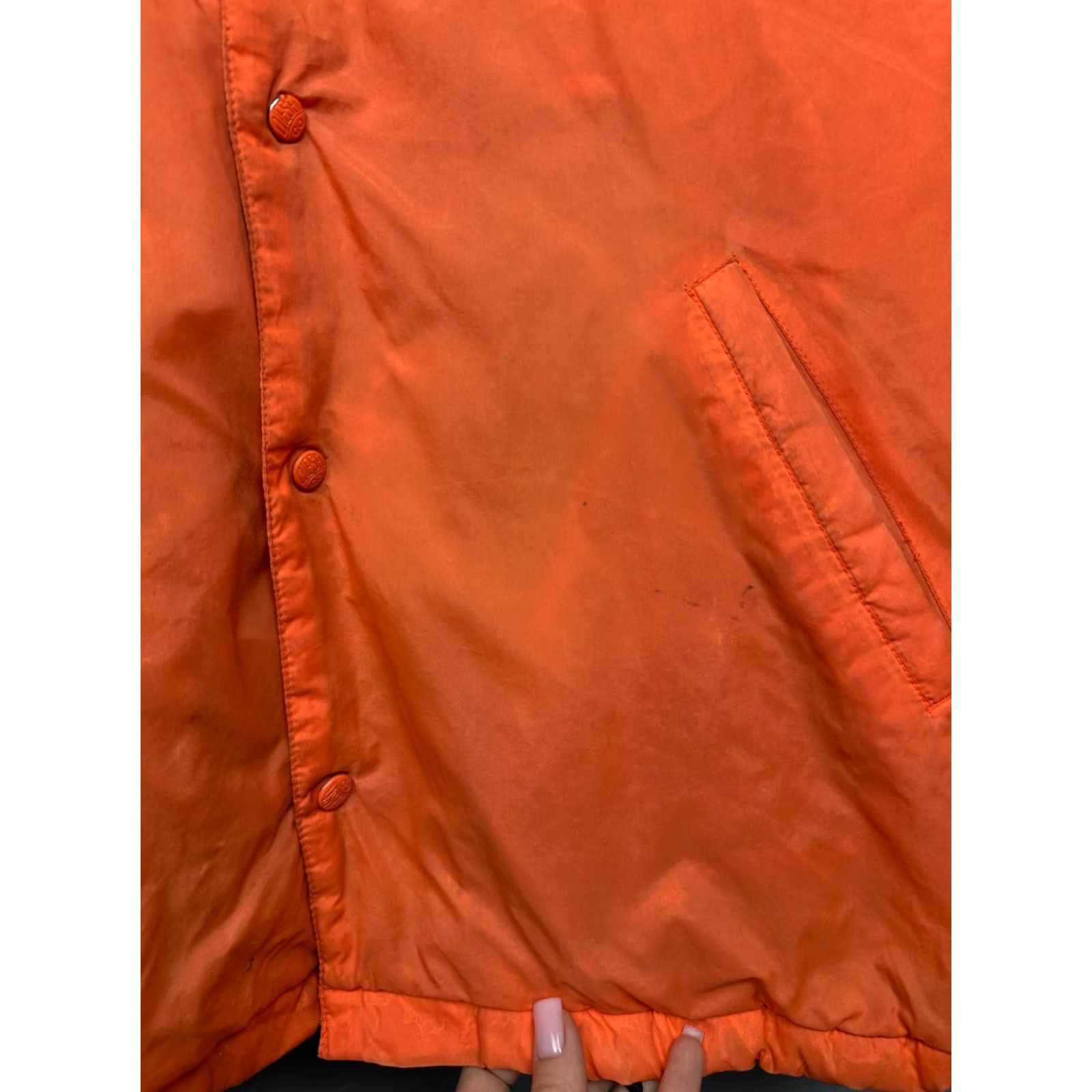 Diesel Diesel 90s Vintage Mens Jacket L Windbreaker 90s Orange - 69 cm Sleeve Length - Regular Fit - Black? Actually orange. Size US L / EU 52-54 / 3 - 6 Thumbnail
