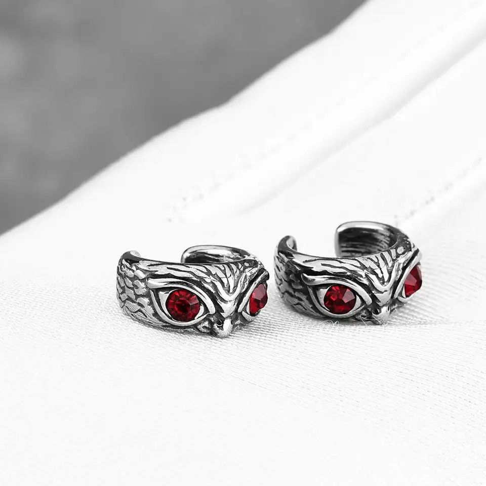 Jewelry Zircon Inlay Owl Shape Clip Earring Size ONE SIZE - 1 Thumbnail