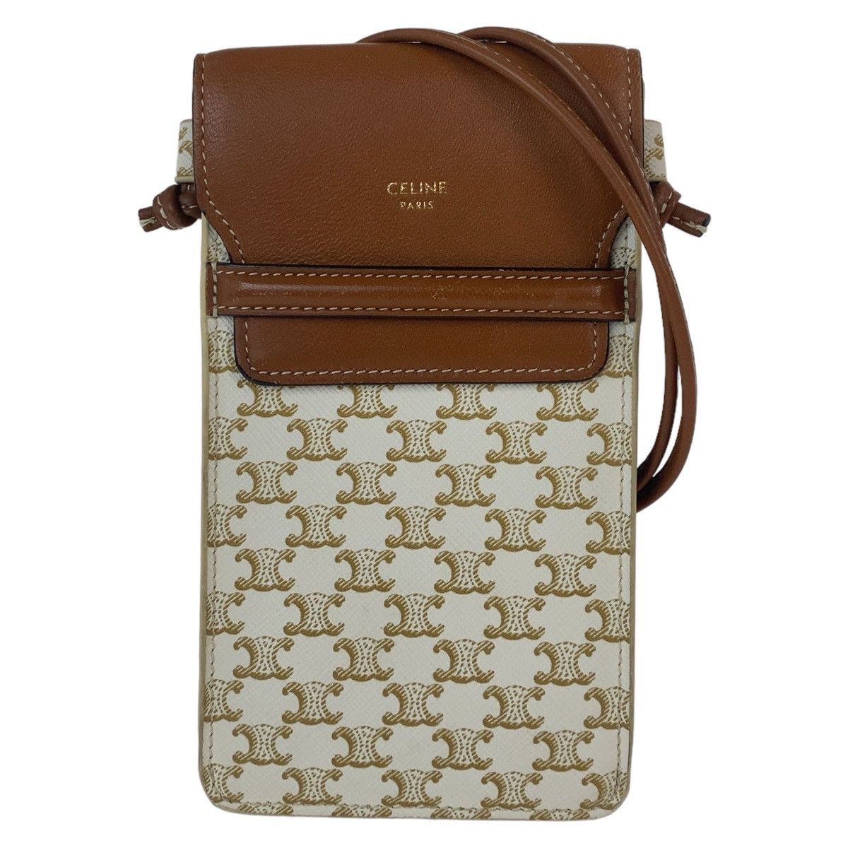 Celine Celine Celine Triomphe PVC/Leather Shoulder Bag 408514 Canvas Crossbody Bag 408514 in Very Good Condition Size ONE SIZE - 1 Thumbnail