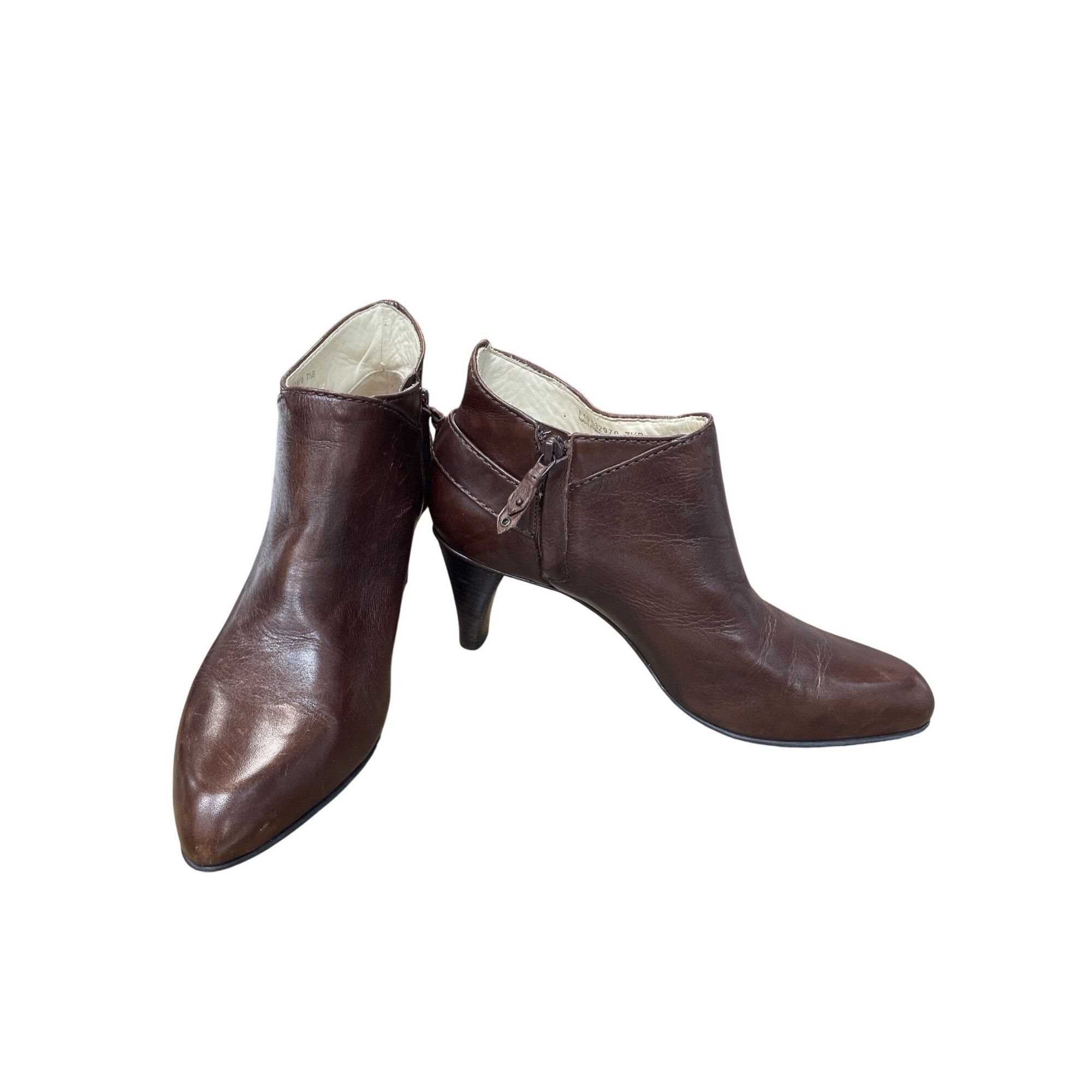 Cole Haan Cole Haan womans brown leather Kitt heels ankle boots Sz 7.5 Size US 7.5 / IT 37.5 - 1 Thumbnail