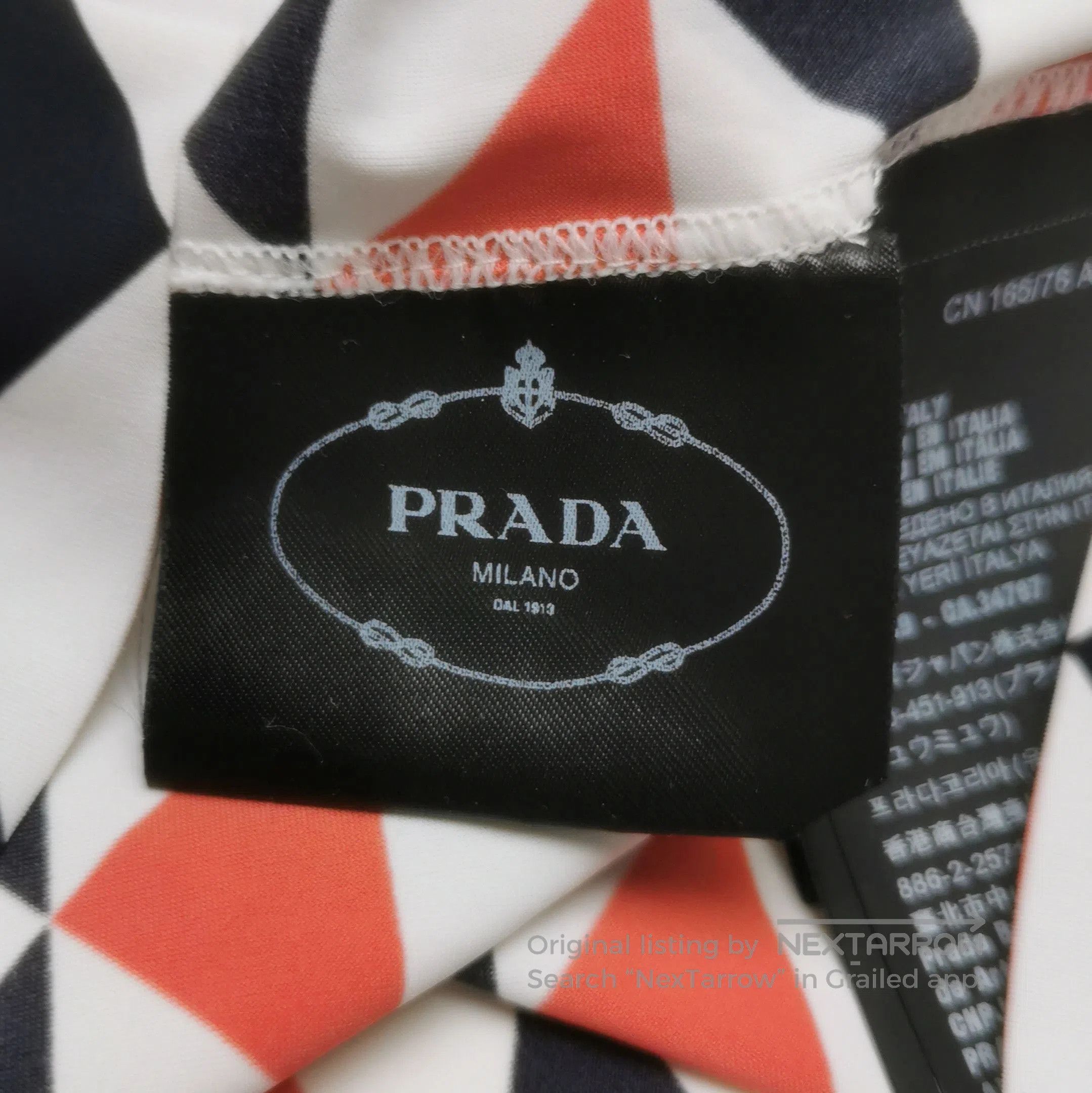 Prada Prada Colorful Triangle Logo High Neck Top . Size XS / US 0-2 / IT 36-38 - 9 Thumbnail