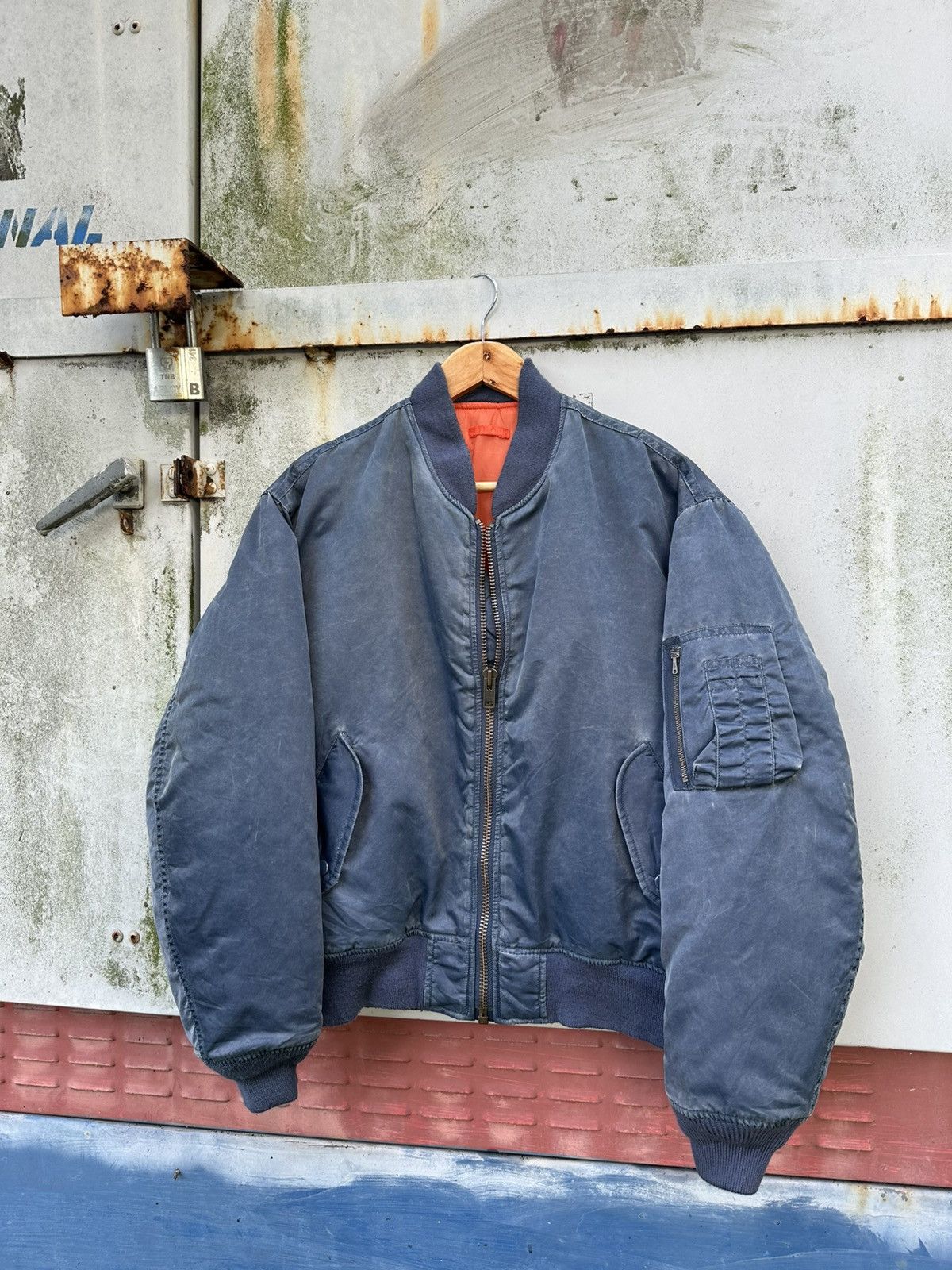 Vintage 🪖Vintage Faded MA-1 Man Intermediate Bomber Jacket Size US M / EU 48-50 / 2 - 1 Thumbnail