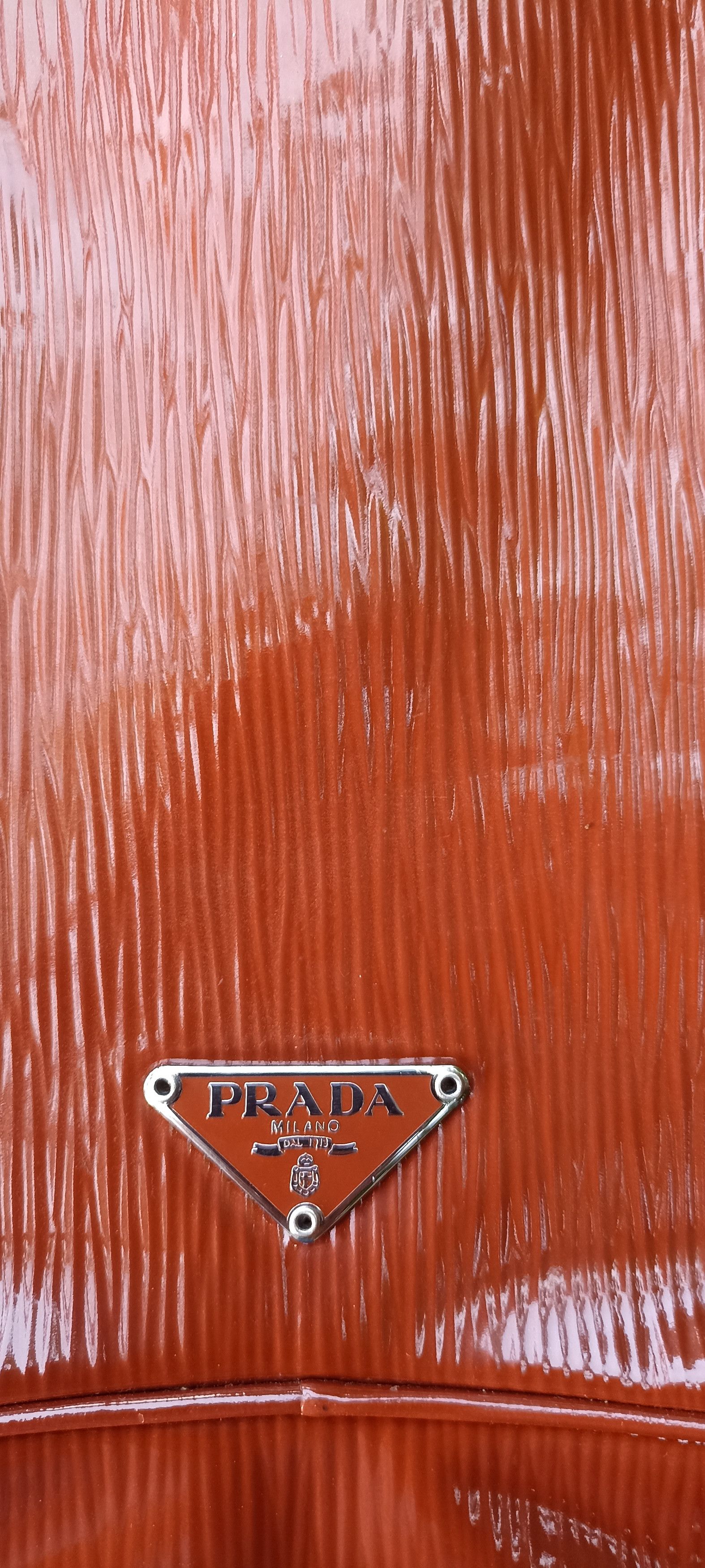 Prada Prada Vintage Patent Leather Shoulder Bag Brown Size ONE SIZE - 2 Thumbnail