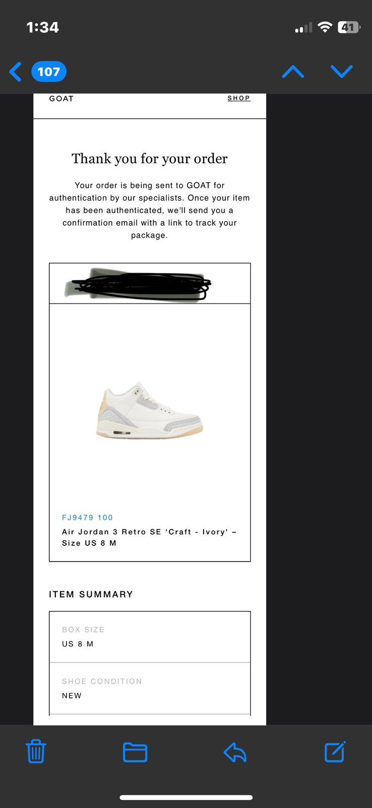 Jordan Brand jordan 3 craft ivory size 8 Size US 8 / EU 41 - 10 Thumbnail