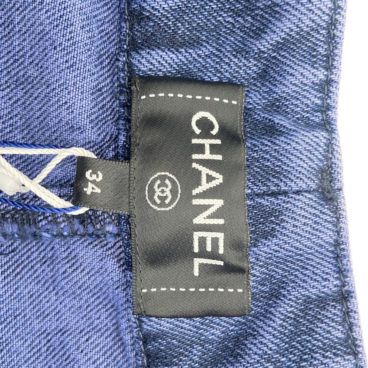 Chanel CHANEL FW22 Solid Washed Denim Wide-leg Jeans K26WX Size 24" / US 00 / IT 34 - 6 Thumbnail