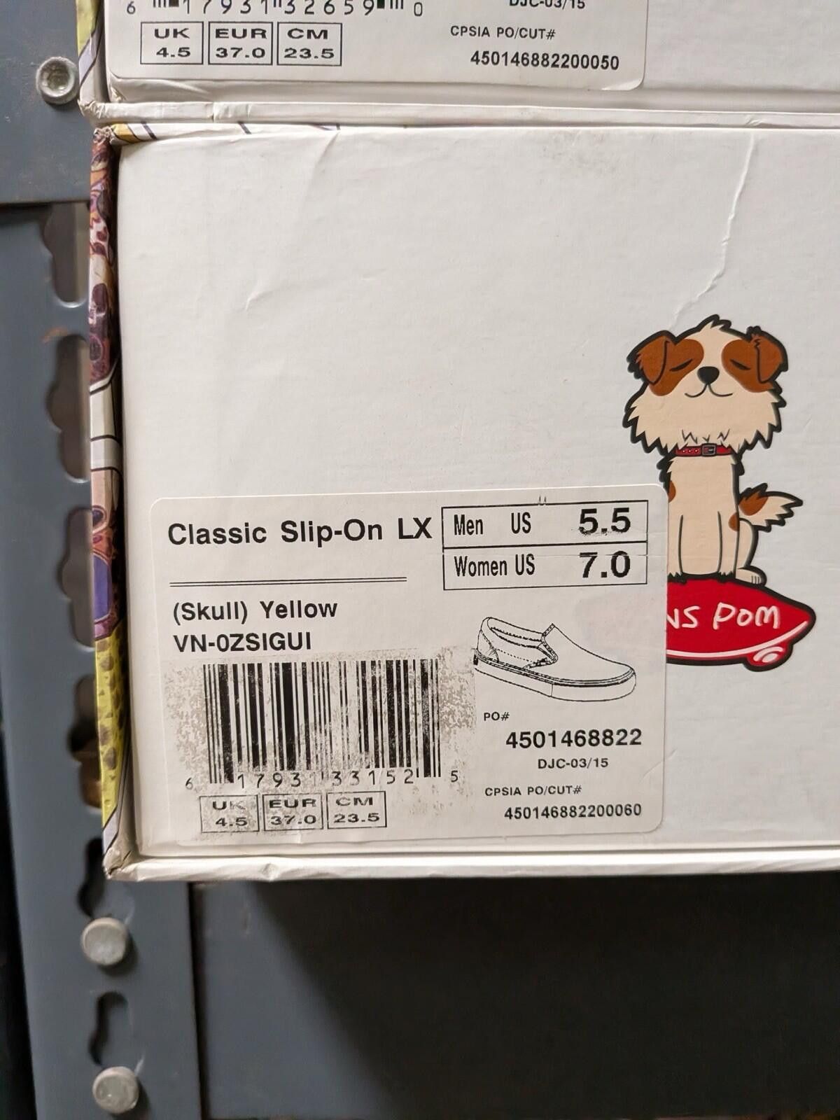 Vans Vans Classic Slip-On LX x Takashi Murakami Yellow Skull Size US 5.5 / EU 38 - 7 Thumbnail