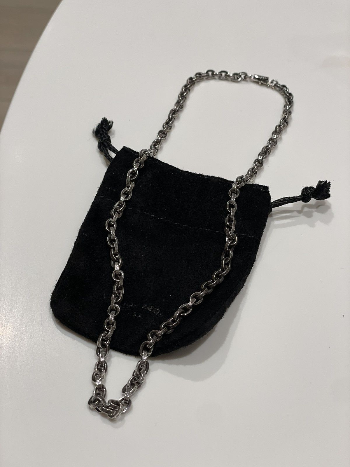 image of Chrome Hearts + Paper Chain Necklace + .925 Silver, Men's
