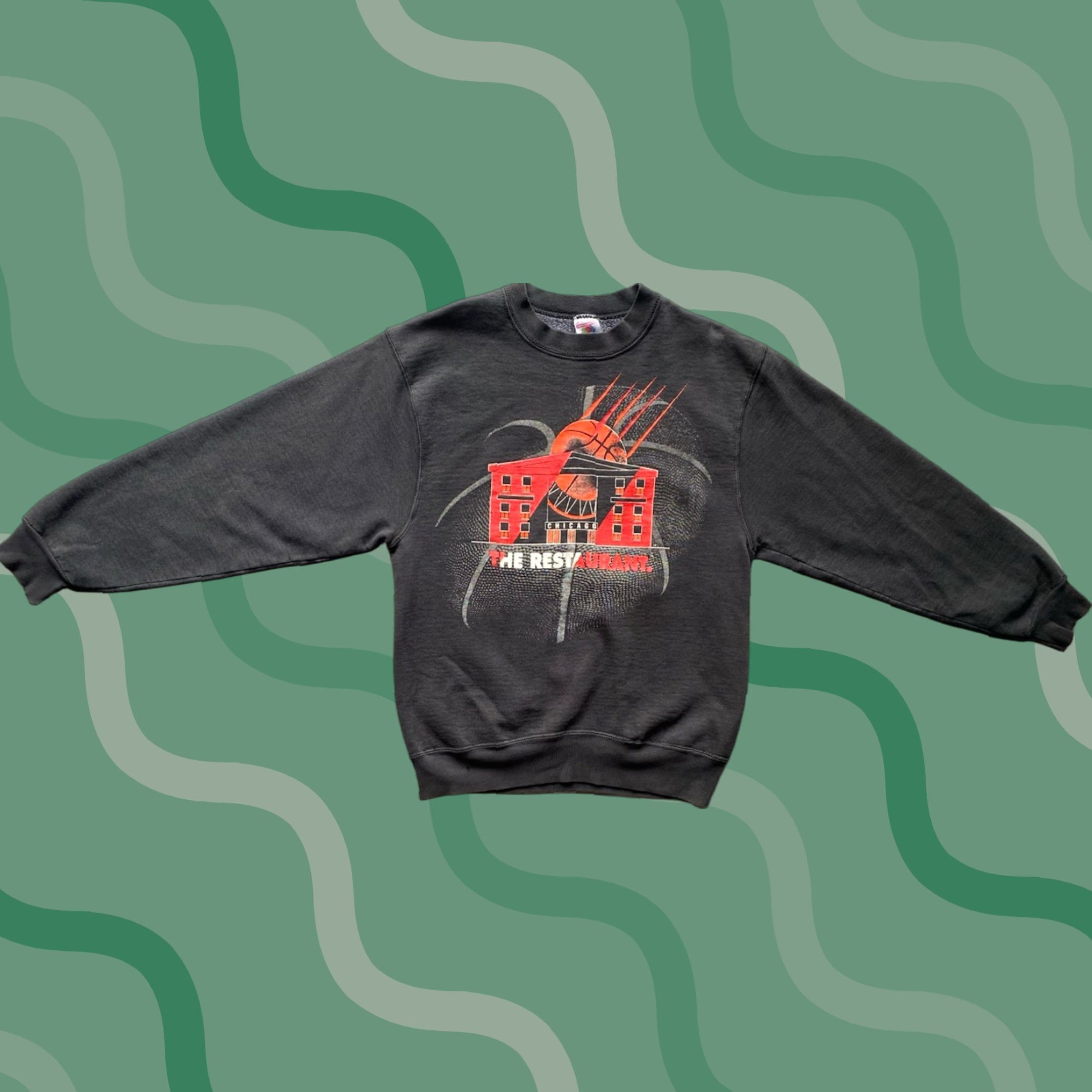 Fruit Of The Loom VINTAGE Michael Jordan's The Restaurant Chicago Sweatshirt Men’s Small 90s Black Mens S Pullover Sweatshirt Fruit of the Loom Size US S / EU 44-46 / 1 - 1 Thumbnail