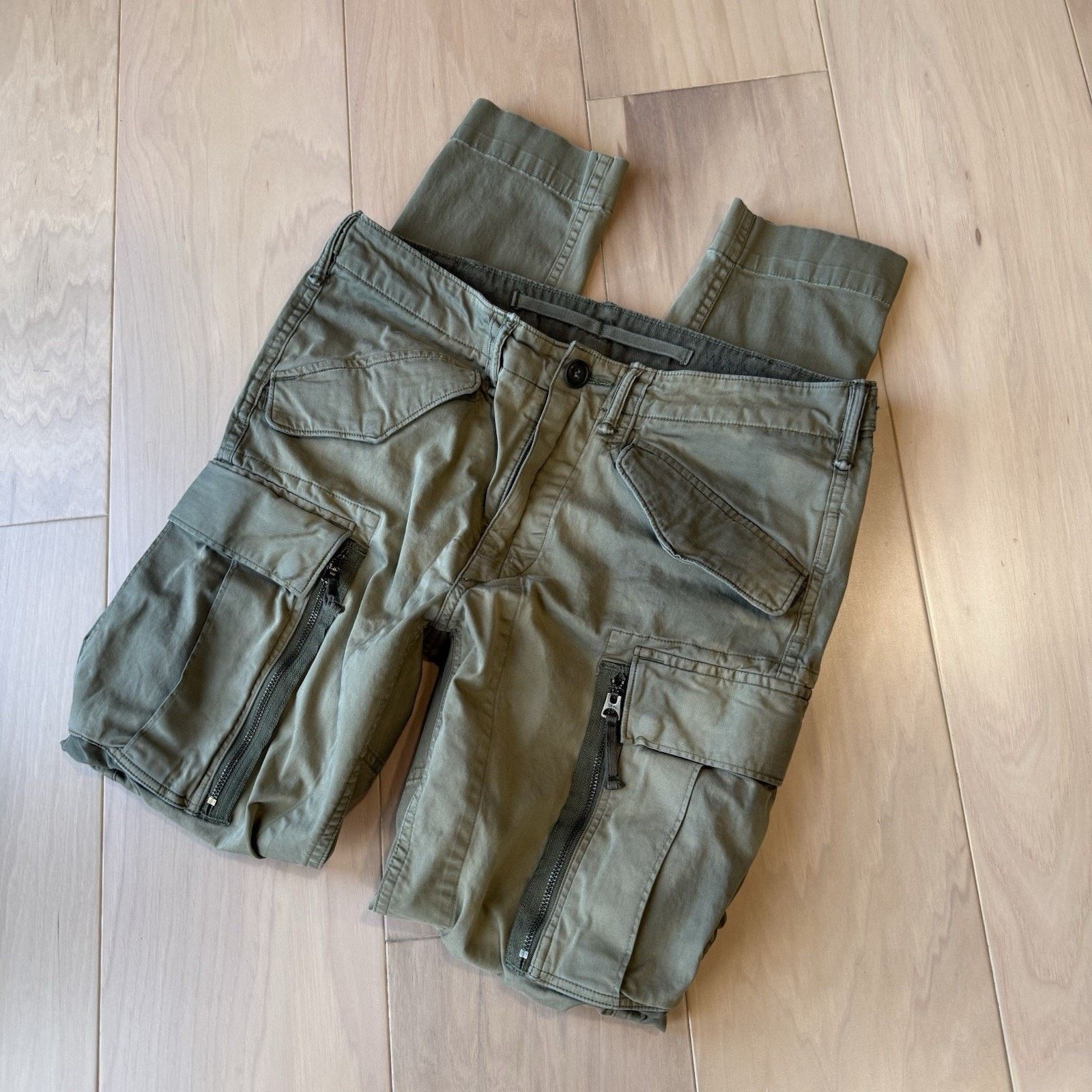 Polo Ralph Lauren RRL Cargo Pants Green Slim Fit Military Utility Streetwear Size US 30 / EU 46 - 10 Thumbnail