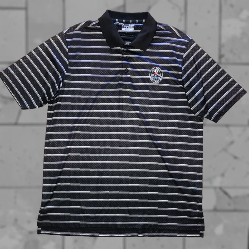 Under Armour Under Armour Polo Shirt Mens L Black Striped Open Short Sleeve Button-Up US Open Regular Size L Mens Size US L / EU 52-54 / 3 - 1 Thumbnail