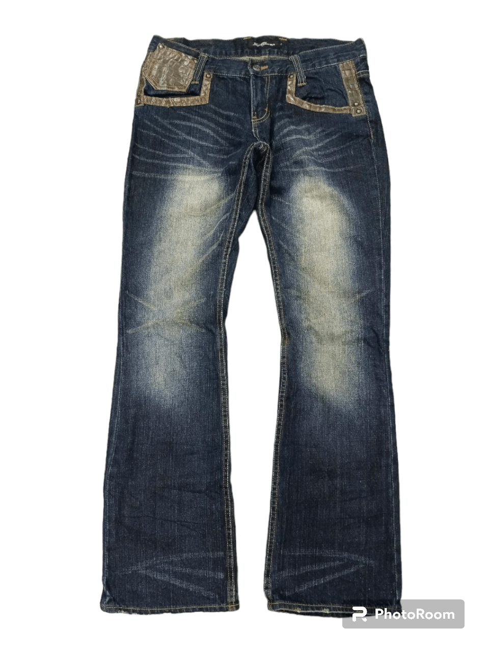 Japanese Brand FLARE WASHED ROOT THREE DENIM pANTS Size US 30 / EU 46 - 1 Thumbnail