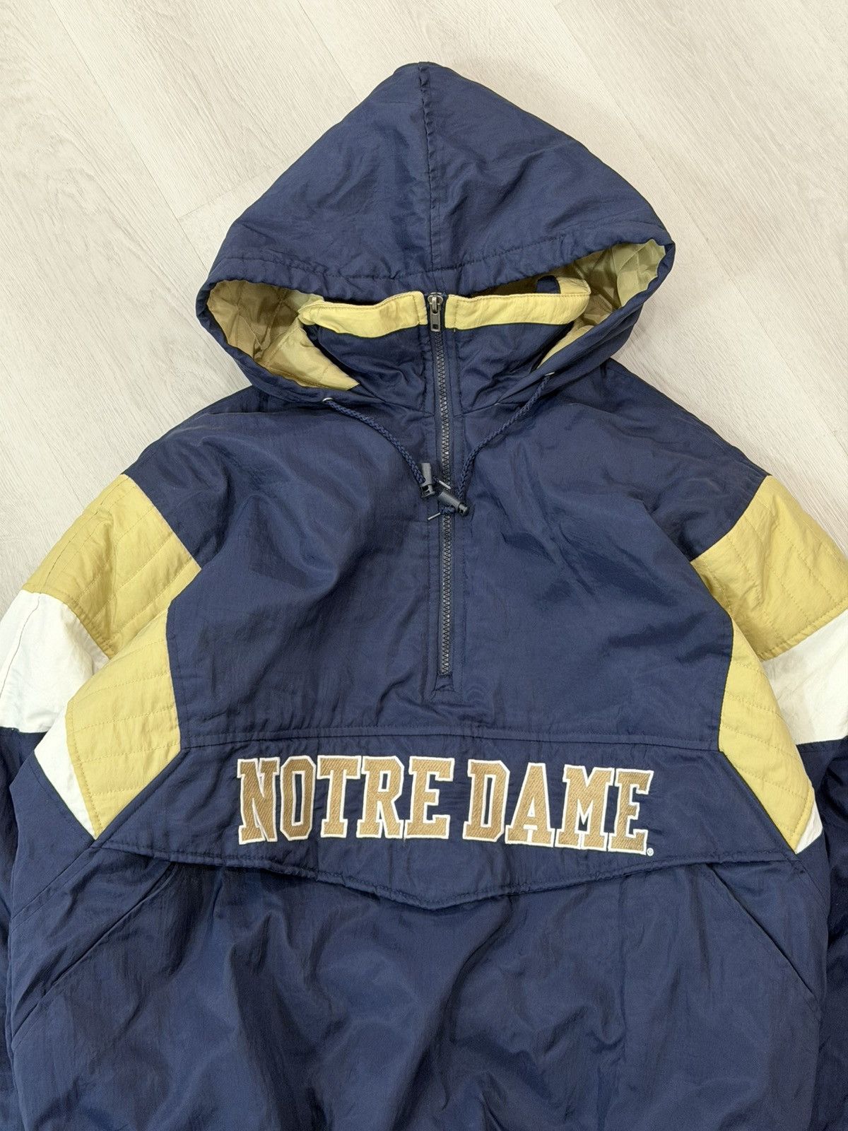 Majestic Vintage 90s Notre Dame Fighting Irish Majestic Anorak Jacket Size US L / EU 52-54 / 3 - 9 Thumbnail