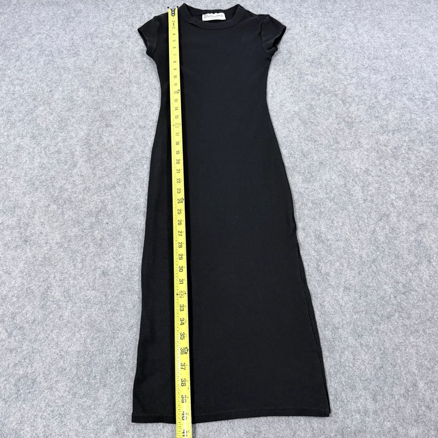 Vintage No Boundaries Slimmed Dress Fit Women's XXS Black Casual Stretch Ribbed Crew Neck Short Sleeve A-Line Dress 90s Modern Vintage (if applicable) Womens Size XXS / US 00 / IT 34 - 7 Thumbnail