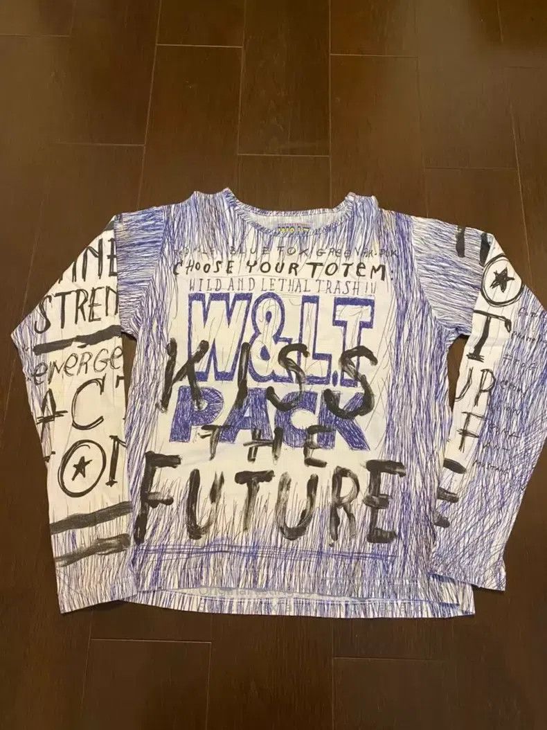 Walter Van Beirendonck Walter Van Beirendonck Vintage Graffiti Long Sleeve T-Shir Size S / US 4 / IT 40 - 1 Thumbnail