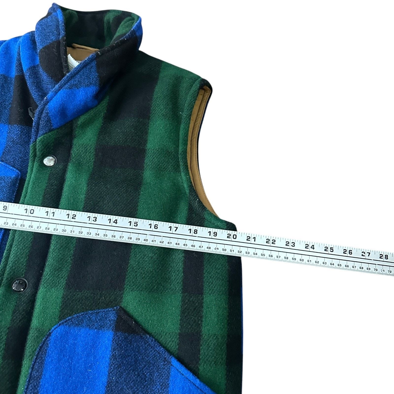 Garbstore Garbstore Tri Saver Piece Vest Mens M Plaid Wool Blue Green Size US M / EU 48-50 / 2 - 8 Thumbnail