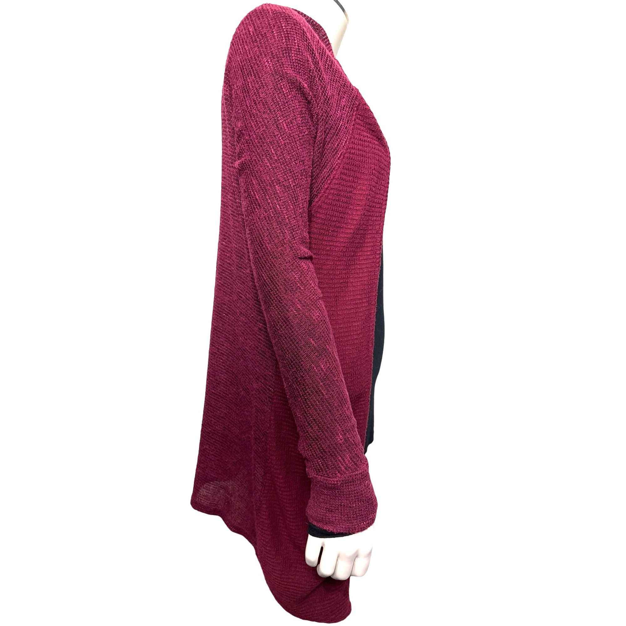 American Eagle Outfitters American Eagle Outfitters Maroon Open Front Cardigan Sweater Size S / US 4 / IT 40 - 4 Thumbnail