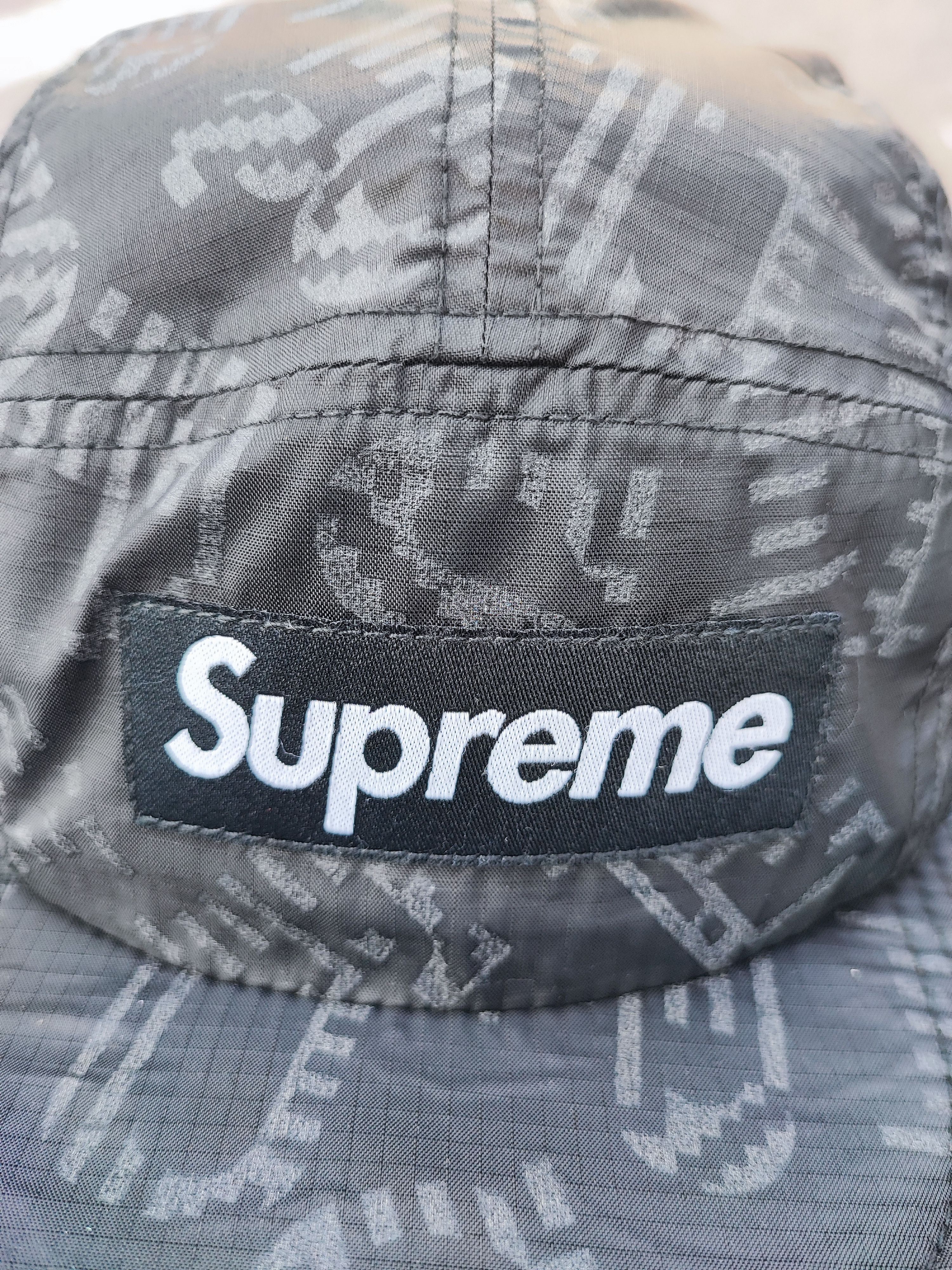 Supreme SS15 Supreme Box Logo Camp Cap Reflective Black Vintage Size ONE SIZE - 3 Thumbnail