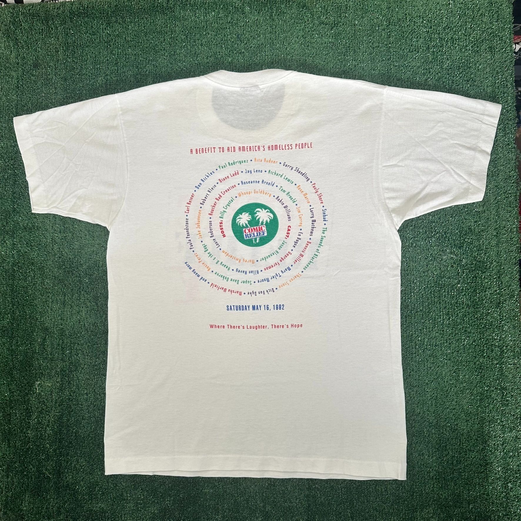 Vintage Vintage 90s Comic Relief V T-Shirt HBO Stand Up Comedy Tee Size US L / EU 52-54 / 3 - 5 Thumbnail