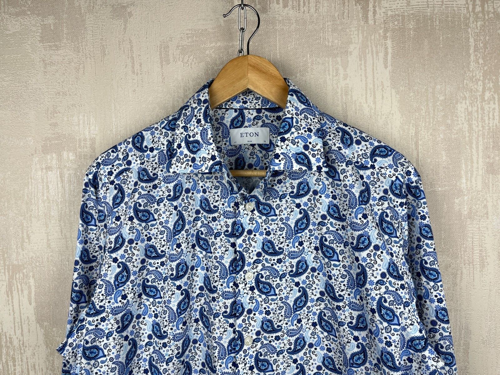 Eton Eton Paisley Formal Long Sleeve Shirt Slim Size US M / EU 48-50 / 2 - 1 Thumbnail