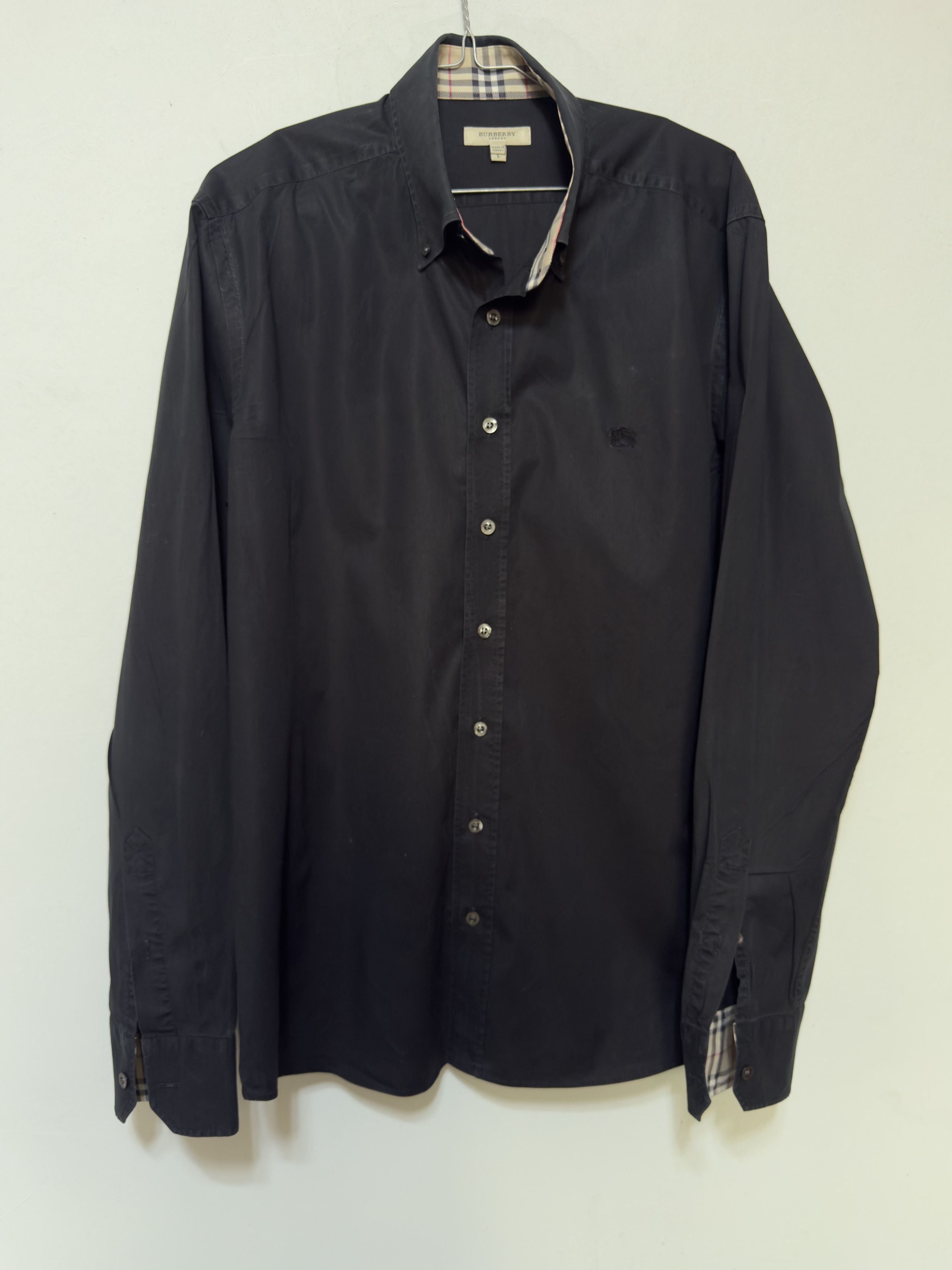 Burberry 🔥 novacheck cuff and collar Burberry london shirt black L Size US L / EU 52-54 / 3 - 3 Thumbnail