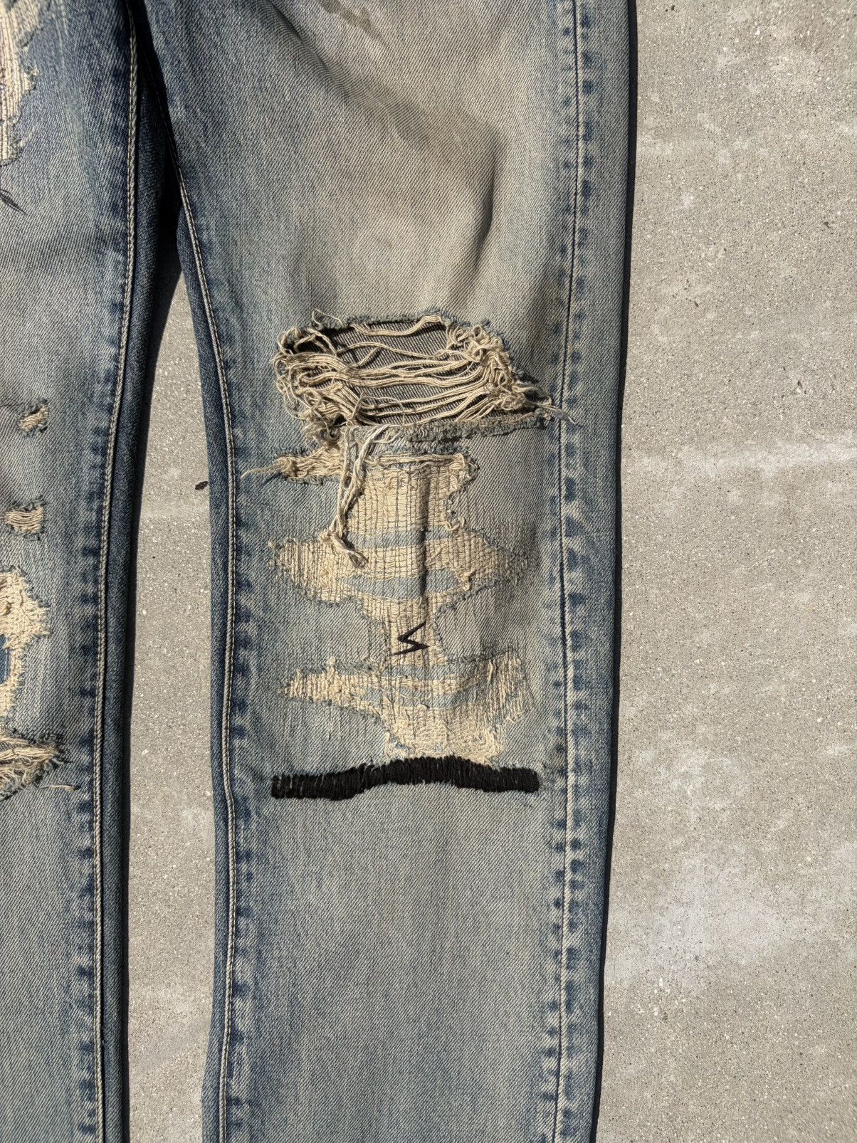 Undercover SS10 undercover 68s black yarn denim Size US 29 - 3 Thumbnail