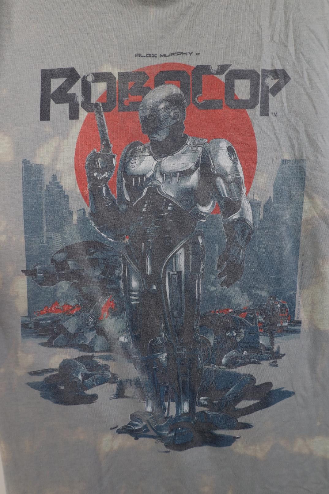 Vintage Retro Y2K RoboCop Movie Short Sleeve T-Shirt Gray Knit Size 3XL / US 20-22 - 4 Thumbnail