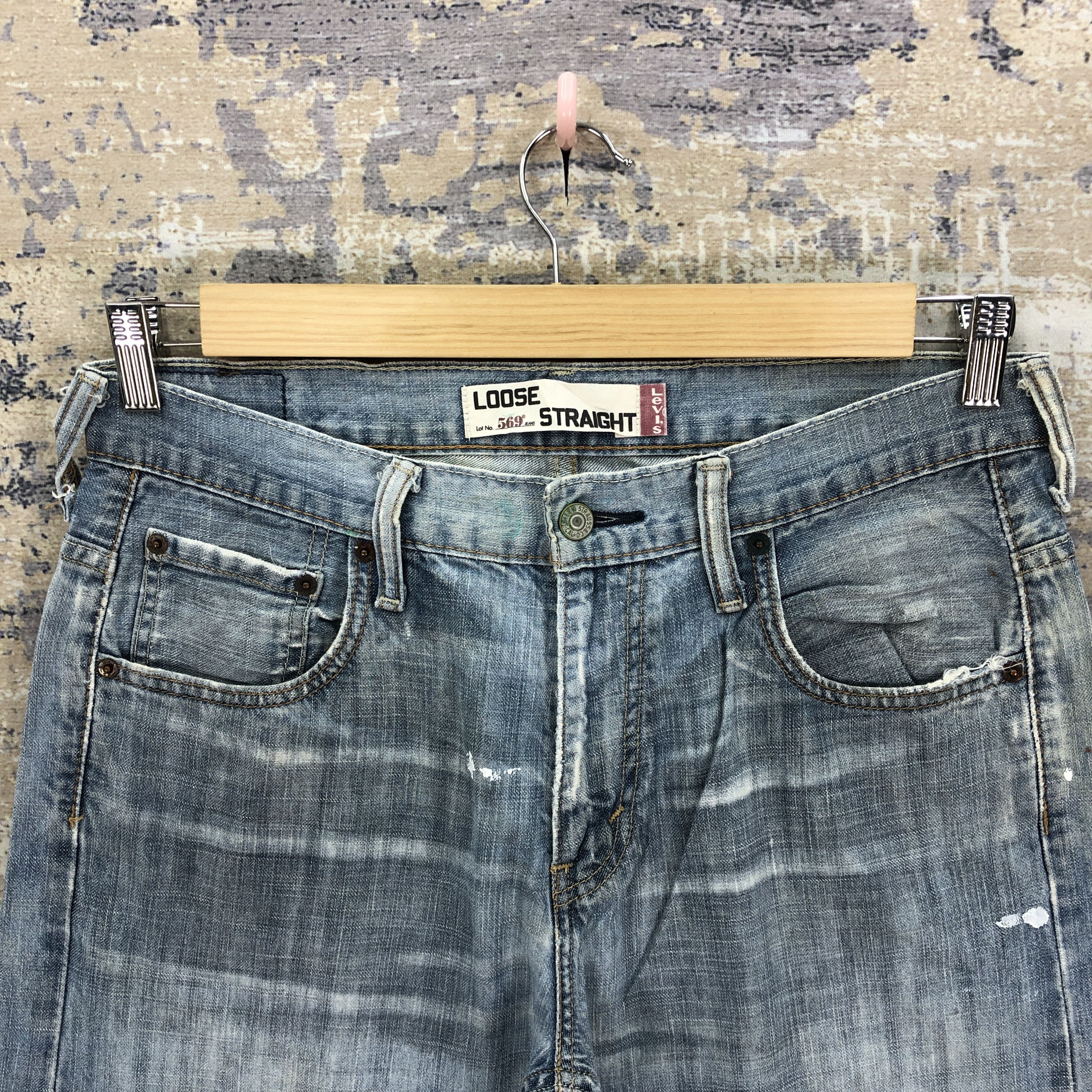 Levi's × Vintage Vintage Levis 569 Faded Baggy Jeans Levi's Light Wash Denim Size US 32 / EU 48 - 5 Thumbnail