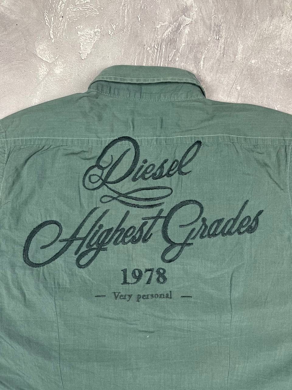 Diesel Diesel Men's Green Short Sleeve Button-Down Shirt Size L Size US L / EU 52-54 / 3 - 9 Thumbnail
