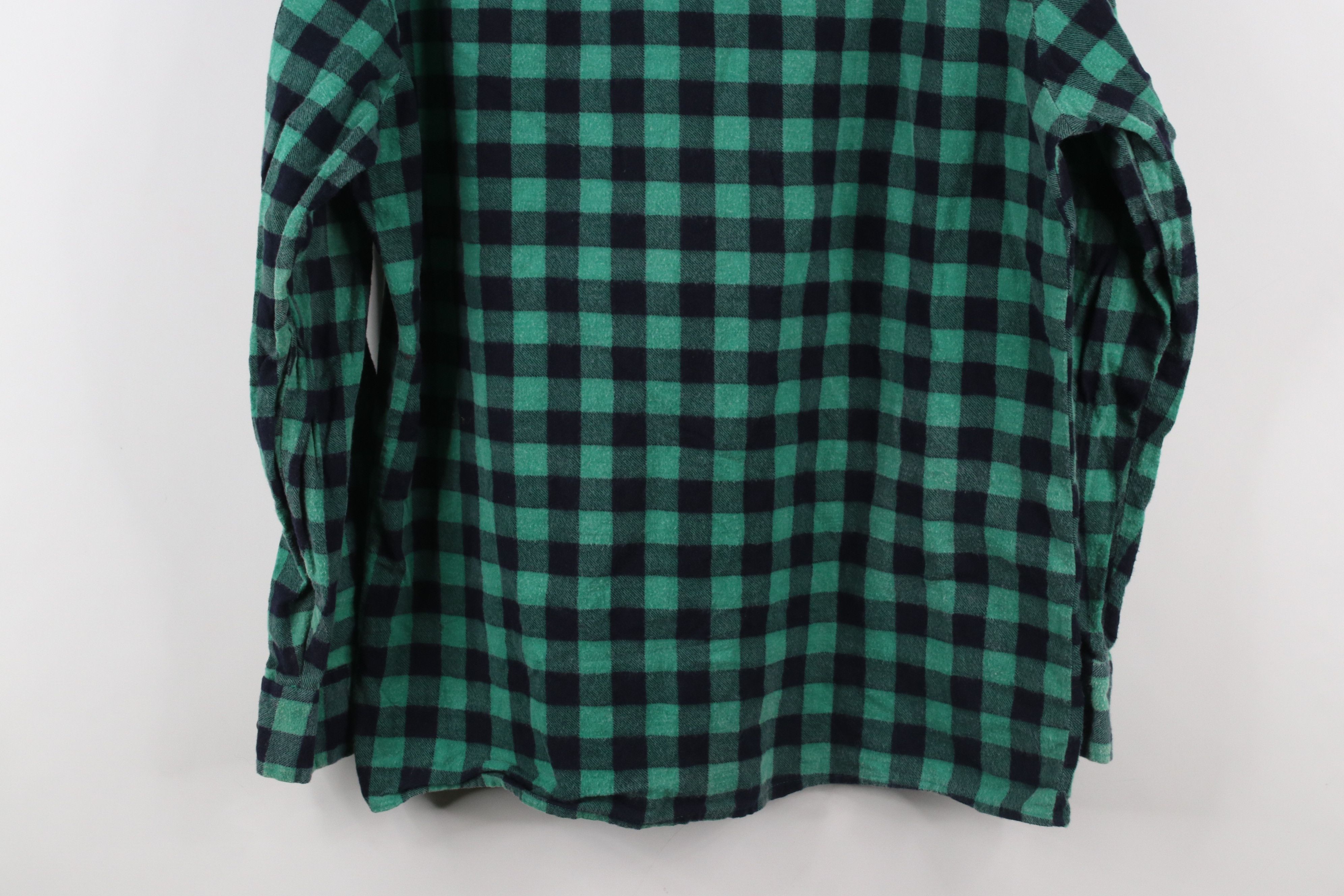 Vintage Vintage 90s Streetwear Flannel Collared Button Shirt Green Size US M / EU 48-50 / 2 - 11 Thumbnail