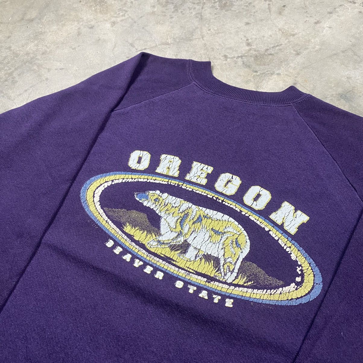 Vintage 90s Oregon Beaver State Bear Boxy Crewneck Size US S / EU 44-46 / 1 - 2 Thumbnail