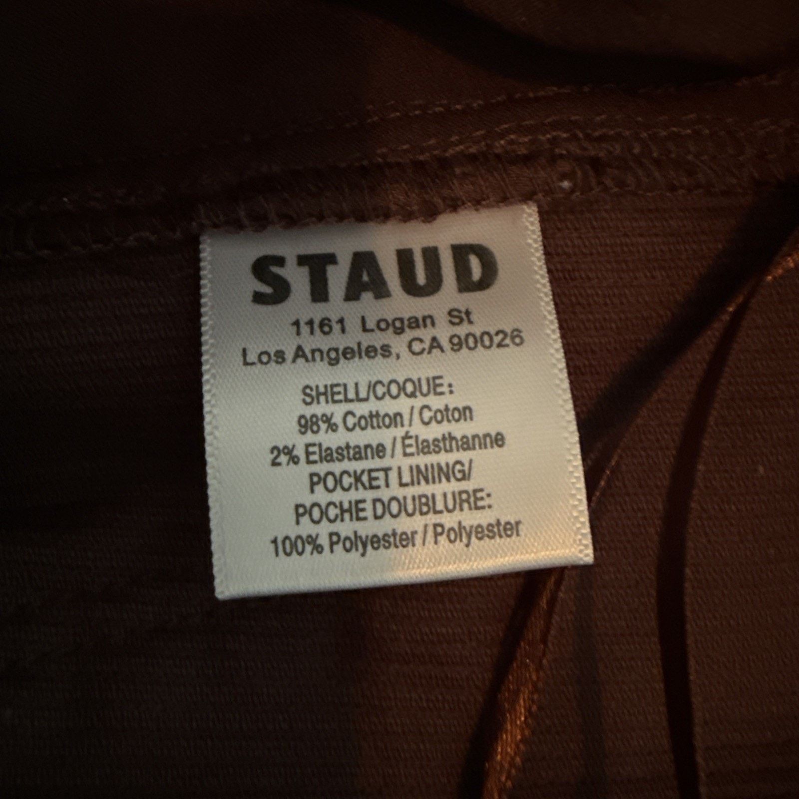 Staud STAUD Women Chisel Corduroy Pants Mahogany Straight HighRise Size 26" / US 2 / IT 38 - 11 Thumbnail