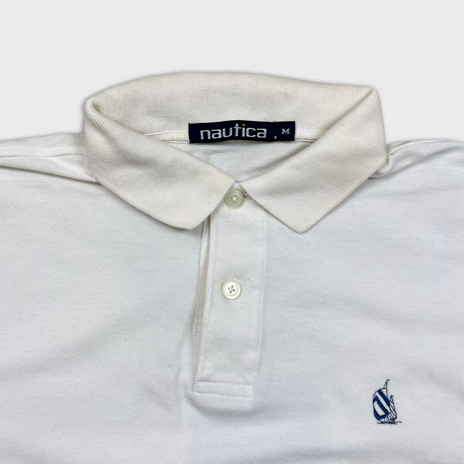 Nautica × Vintage VTG 90s Nautica Polo Shirt Medium Pony Stripe Short Sleeve Size US M / EU 48-50 / 2 - 2 Thumbnail