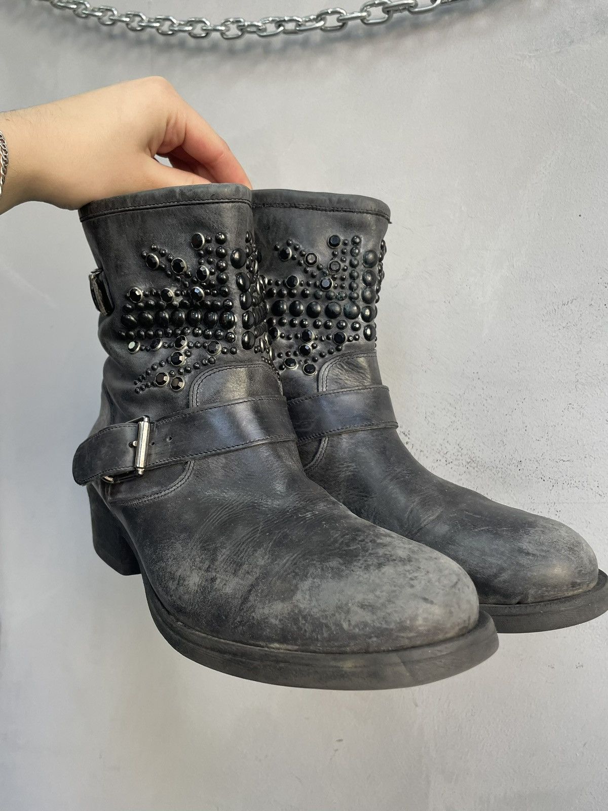If Six Was Nine Rare If six was nine style leather gothic boots guidi vibe Size US 7.5 / EU 40-41 - 12 Thumbnail