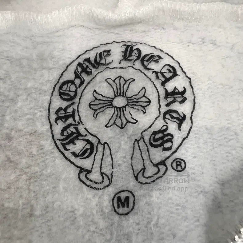 Chrome Hearts CHROME HEARTS Size M White scroll flag printed zipper hoode Size US M / EU 48-50 / 2 - 3 Thumbnail