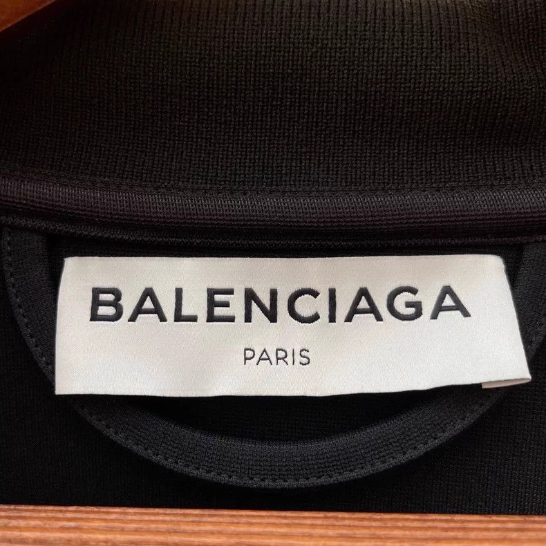 Balenciaga Balenciaga Black Viscose Fiber Stand Collar Long Sleeve Sp Size US M / EU 48-50 / 2 - 3 Thumbnail