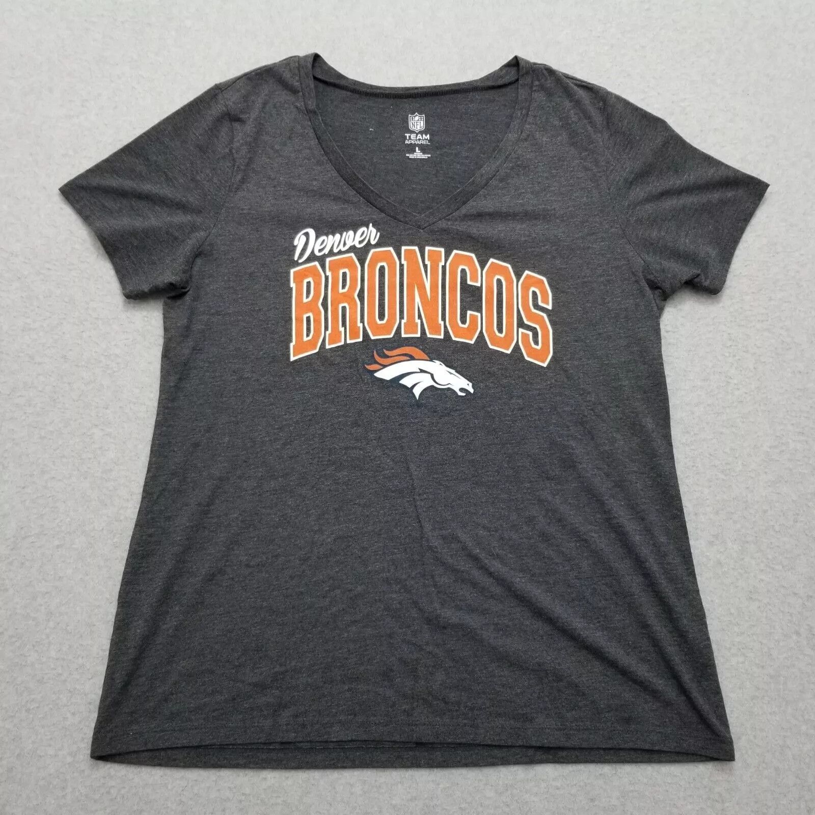 NFL Denver Broncos Shirt Womens Large Short Sleeve Casual NFL Size L / US 10 / IT 46 - 1 Thumbnail