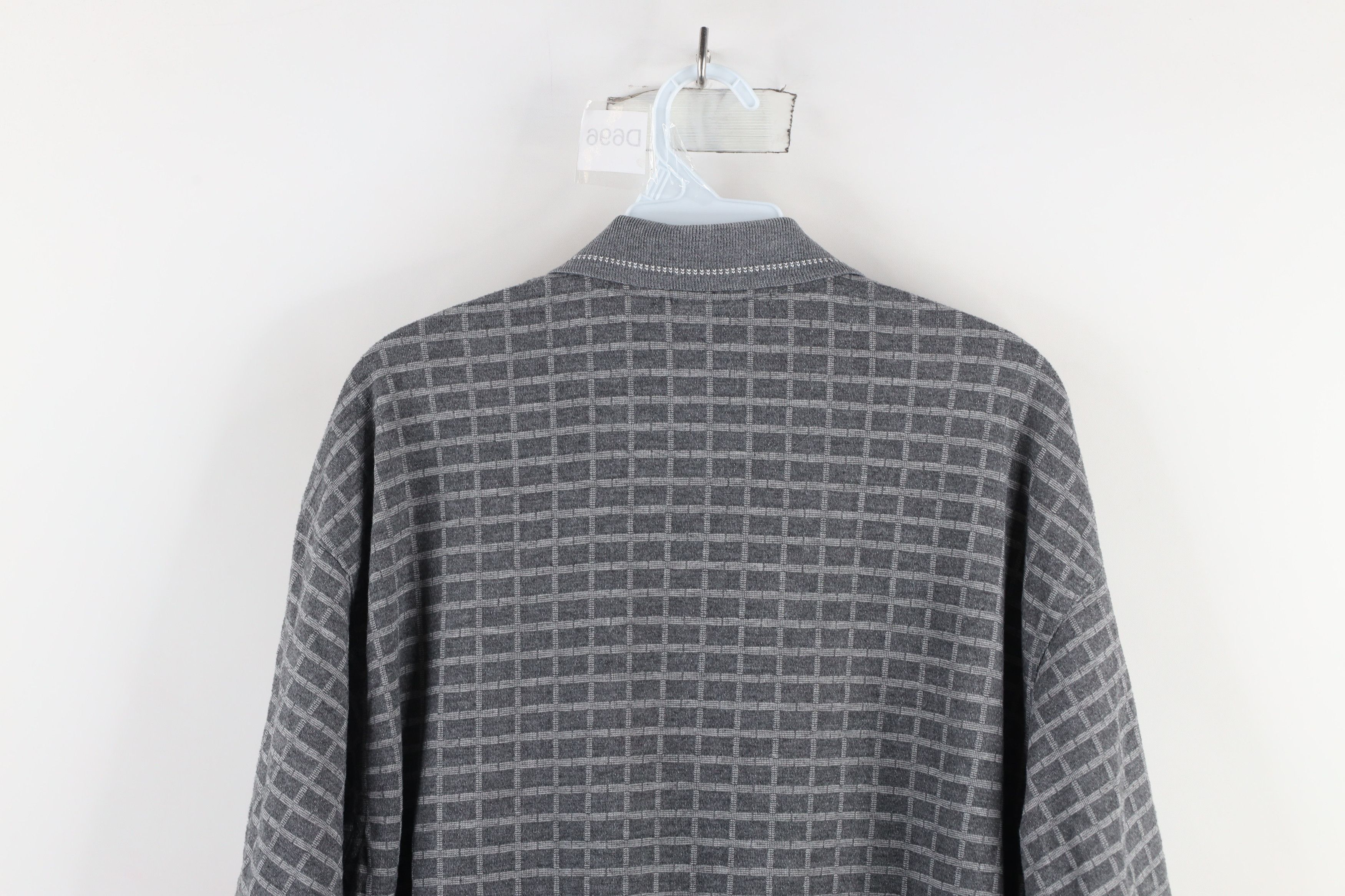 Vintage Vintage 90s Streetwear Checkered Pullover Polo Shirt Gray Size US M / EU 48-50 / 2 - 7 Thumbnail